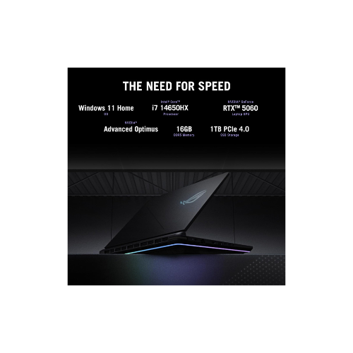 ASUS ROG Strix G16 G615JHR Gaming Laptop 16 Inch WUXGA IPS 165Hz Display Intel Core i7-14650HX 16GB RAM 1TB SSD RTX 5050 8GB GPU English Arabic Keyboard Windiws 11, Eclipse Gray | G615JHR-1SG7821W