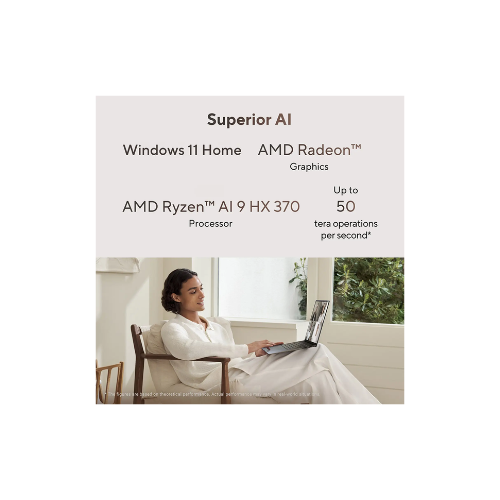 ASUS Zenbook S 16 OLED AMD Ryzen AI 9 HX 370 Processor 32GB RAM, 2TB SSD AMD Radeon 890M Graphics 16 Inch OLED Display Windows 11 Home 2 Year Warranty | UM5606WA-RK233W
