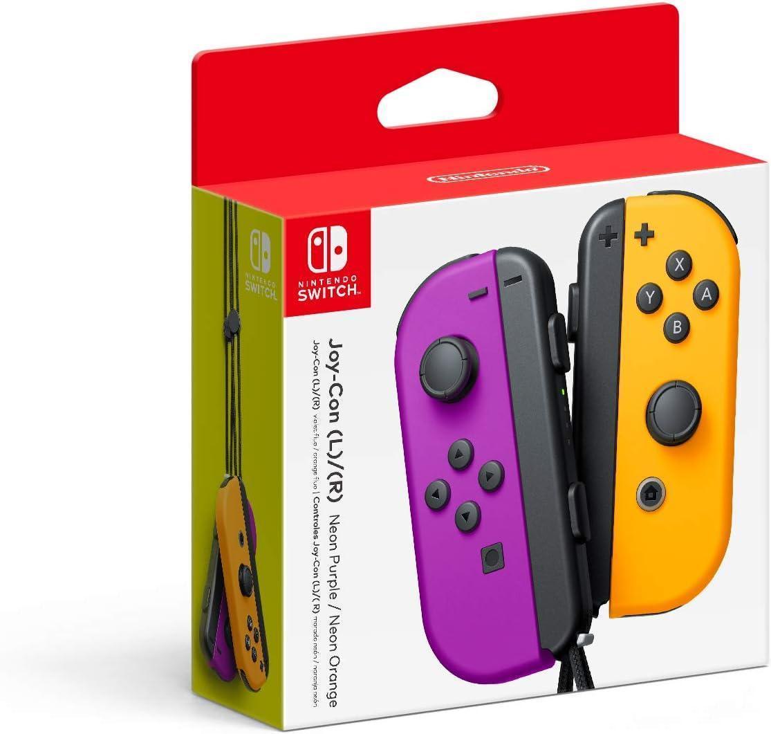Nintendo Joy Cons Wireless Controller for Nintendo Neon Purple Neon Orange - Gamez Geek