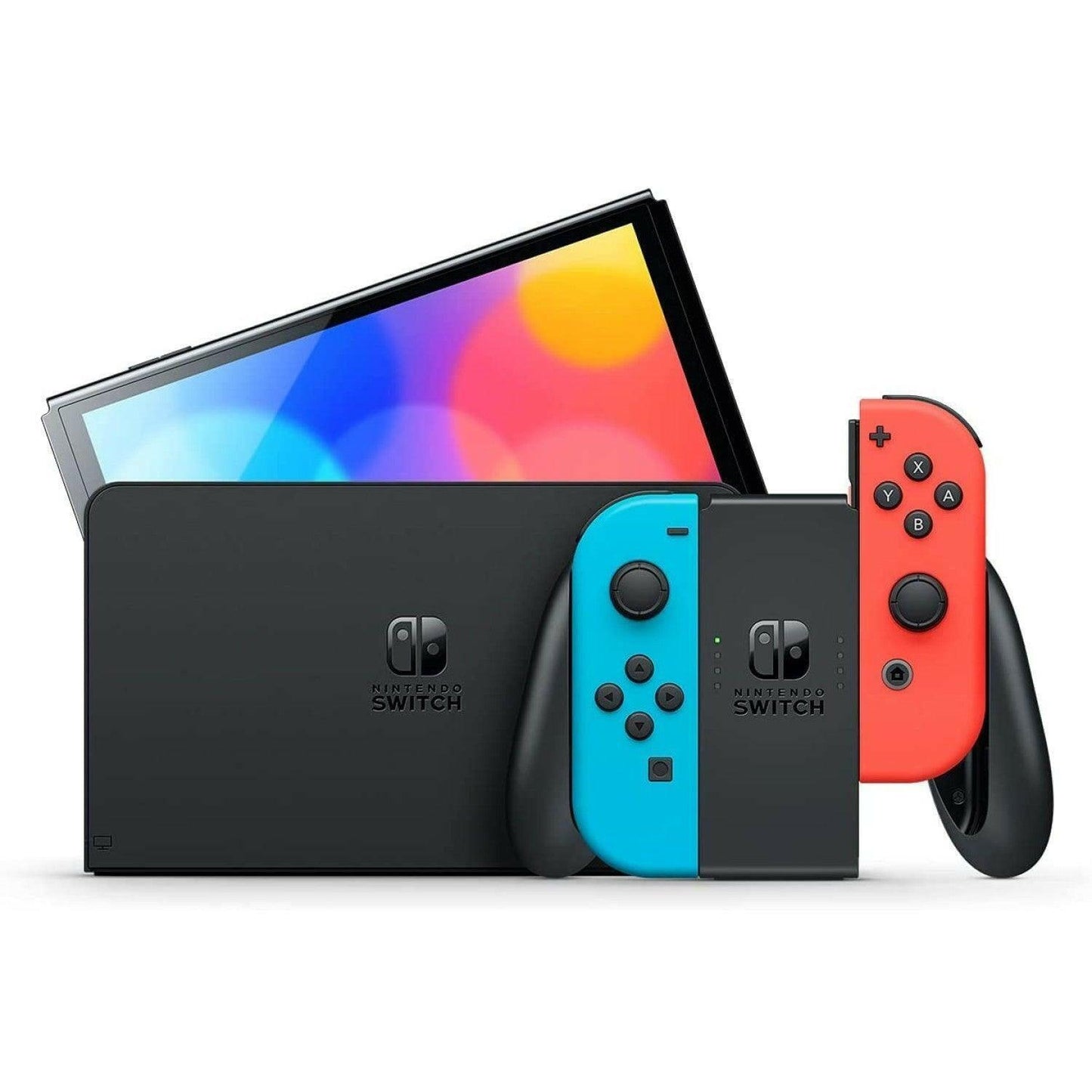 Nintendo Switch OLED Model Neon Blue & Red With Minecraft and It Takes Two Bundle - Gamez Geek