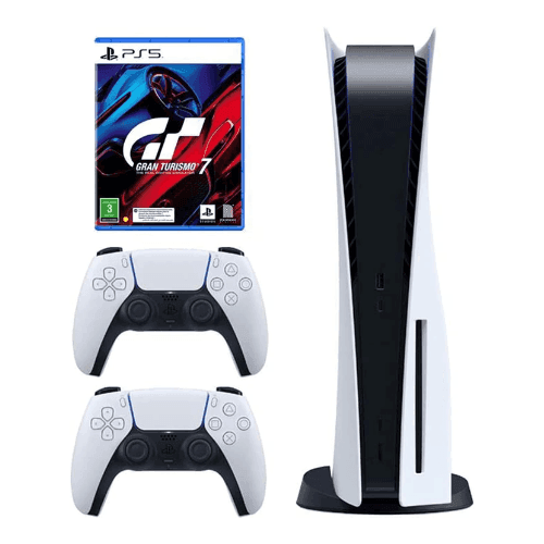 Sony PlayStation 5 Disc Console International Version With Extra Controller and Gran Turismo 7 for ps5 - Gamez Geek