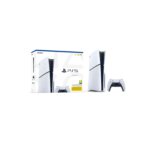 Sony PS5 Disc Slim Console International Version With Extra Controller + Gran Turismo 7 PS5 + FC24 PS5 + PS5 Carrying Case Black - Gamez Geek
