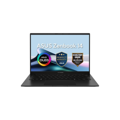 Asus Zenbook 14 OLED AMD Ryzen AI 7 445 32GB RAM 1TB SSD 14 Inch OLED WUXGA AMD Radeon Graphics Windows 11 Home English Arabic Keyboard Black 1 year Warranty | UM3406GA-QD031W.