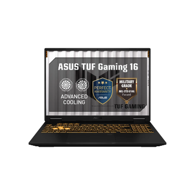 Asus TUF 16 Gaming 2026 Laptop Intel Core i7-14650HX 16 Inch WUXGA 512GB SSD 16GB RAM 8GB NVIDIA GeForce RTX 5050 GPU Windows 11 Home English Arabic Keyboard Off Black Middle East Version FX610JH-TU010W.