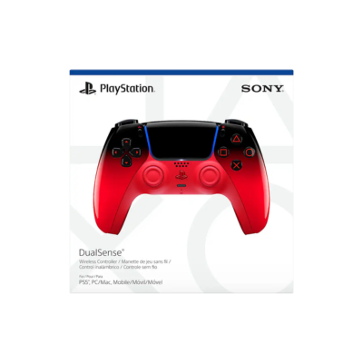 Sony PlayStation 5 Dual Sense Wireless Controller Haptic Feedback & Adaptive Triggers Bluetooth Built-in Mic Headset Jack & Speaker Built-in Battery & USB Techno Red
