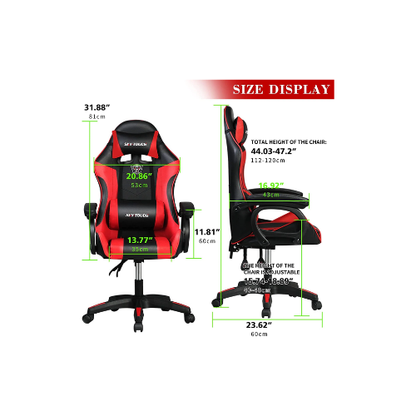 Sky Touch Gaming Chair Adjustable Chair Pc Office Pu Leather High Back Ergonomic design Lumbar Support Comfortable Armrest Head rest