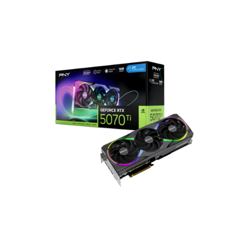 PNY GEFORCE RTX 5070 Ti 16GB ARGB Overclocked Triple Fan Plus Graphics Card DLSS 4