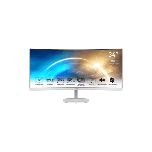 MSI PRO MP341CQW Business & Productivity Curved Monitor 34 Inch UWQHD ...