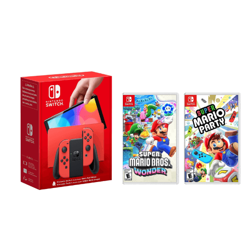 Nintendo Switch OLED Mario Red Edition Console With Super Mario Party ...